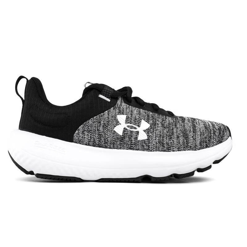 安德瑪（UNDERARMOUR）女士透氣輕便緩震跑鞋性能訓(xùn)練鞋戶外慢跑鞋 Black/Grey 37.5