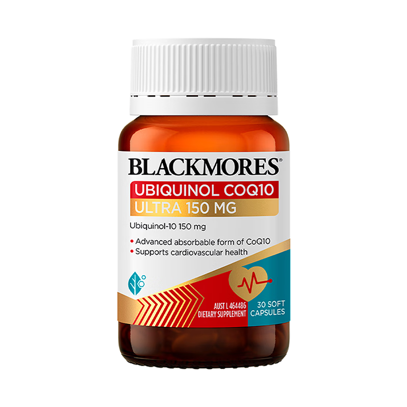 澳佳寶Blackmores還原型輔酶Q10備孕軟膠囊150mg泛醇30粒保護(hù)心臟
