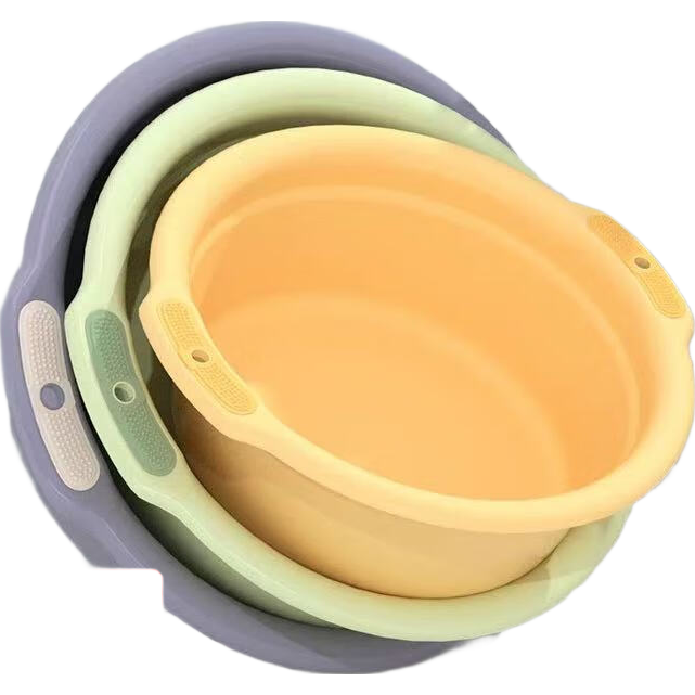 开饵盆塑料盆洗脸盆子大号加厚洗菜盆洗衣盆泡脚盆洗脚盆 浅绿 大号35.5*11cm