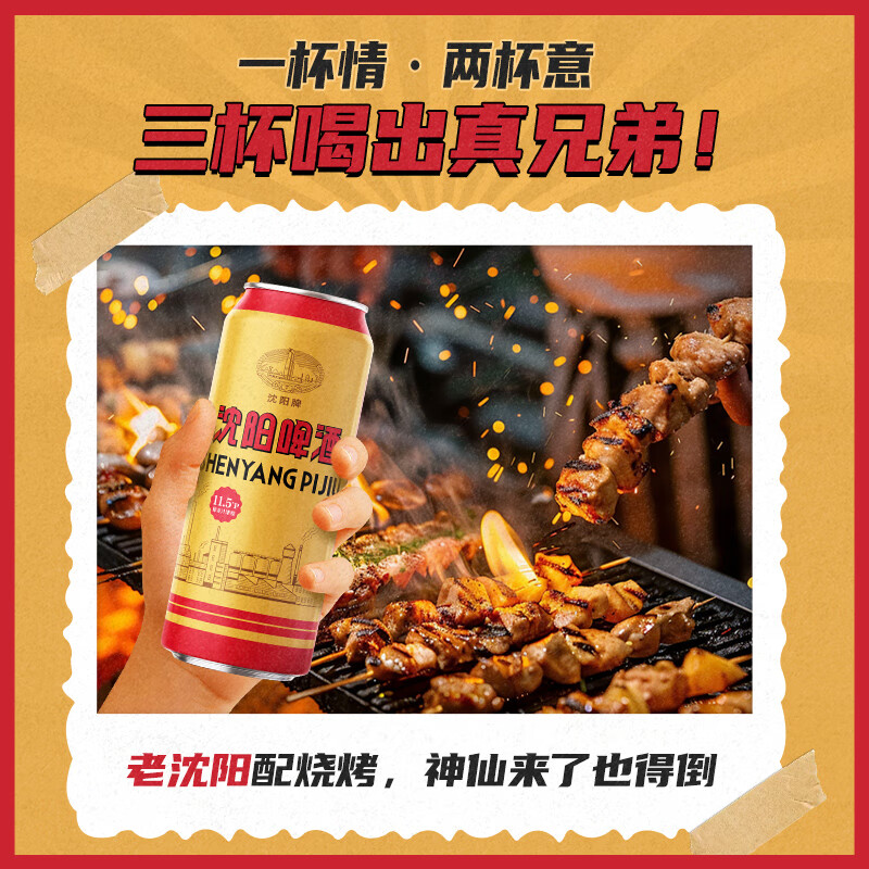 雪花啤酒 沈阳啤酒 500mL 12罐 整箱装 到期日6月10日