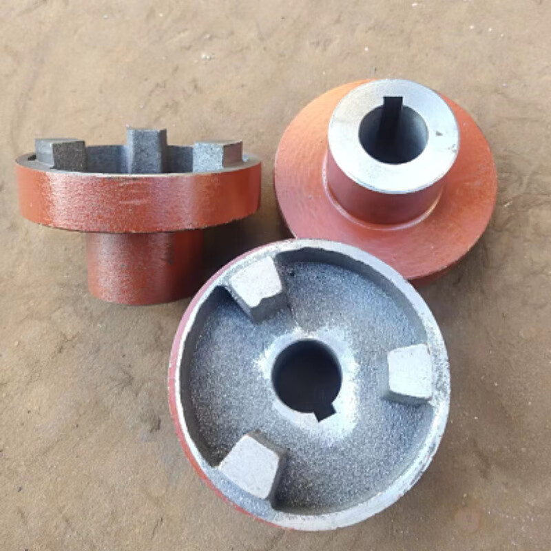 久聚和定制供应三爪联轴器水泵电机油泵连轴器对轮靠背轮铸铁连接轮
