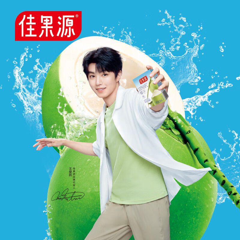 佳果源椰子水200ml*10盒【王俊凯推荐】佳农旗下100%NFC椰汁水清甜可口 200ml*10盒