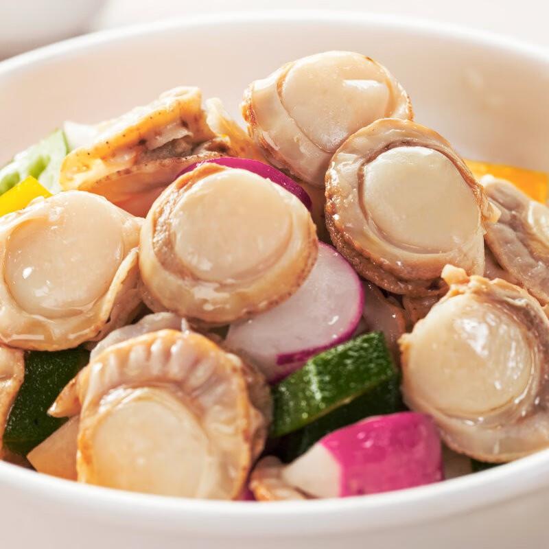 獐子島（ZONECO SEAFOOD）凍煮扇貝800g有機蝦夷扇貝大連特產(chǎn)冷凍海鮮水產(chǎn)燒烤無冰衣 【體驗一袋裝】蝦夷扇貝800g*1袋