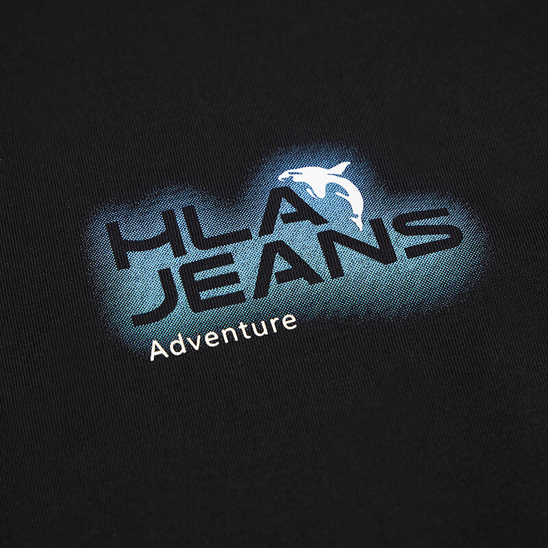 HLA海澜之家旗下黑鲸趣味小印花短袖T恤男短t一款多色