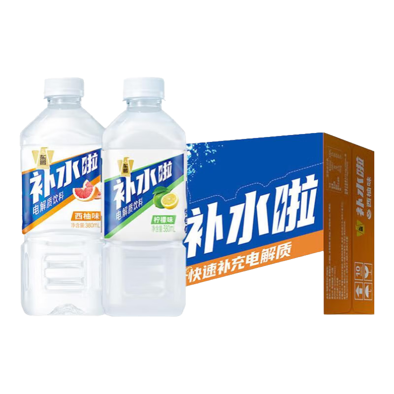 东鹏补水啦380ml 电解质饮料 整箱 便携装 快速补充电解质 24瓶【混合口味】