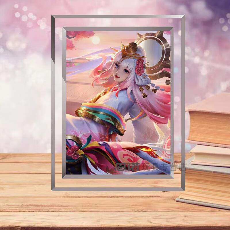 貂蝉周边王者荣耀韩信水晶相框摆件闺蜜生日礼物创意照片的 图案 1