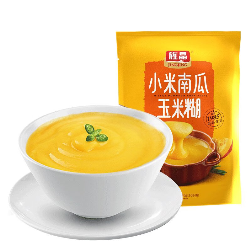 旌晶小米南瓜玉米糊低脂早餐即食粗糧沖飲粥熟玉米粉 小米南瓜玉米糊300g內含10小袋 300g