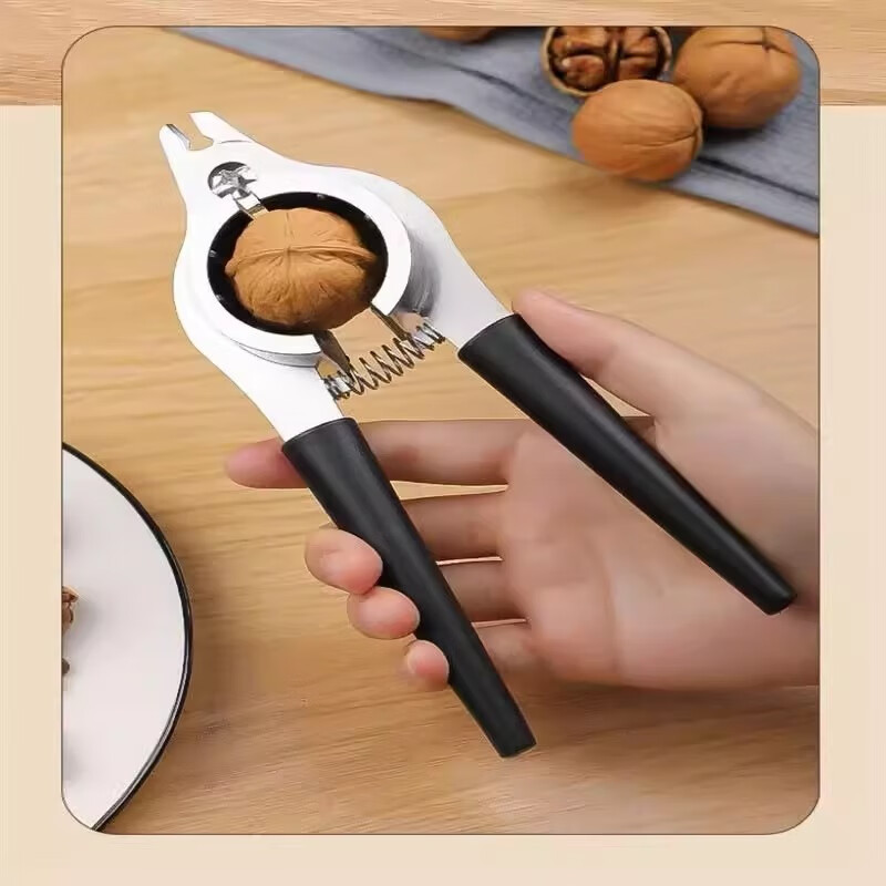 DEATKN德国胡桃夹工艺品家用多功能胡桃夹不锈钢去壳机山核桃去壳机 黑柄304核桃夹2个