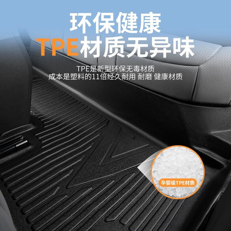 适用小鹏M03 MAX脚垫全包围2025款专用TPE汽车MONA M03改装饰配件 升级TPE包门槛脚垫+灰色星空毯