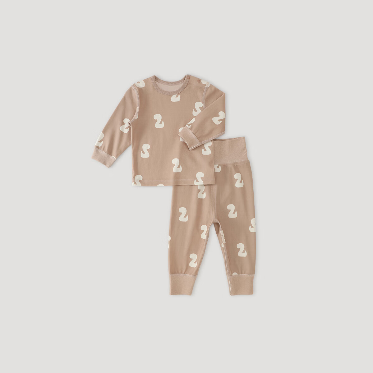 巴厘小猪蛇宝宝内衣套装春秋高腰护肚婴幼儿睡衣儿童两件套女男童秋衣秋裤