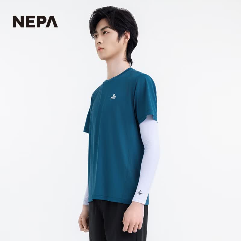 NEPA耐葩25年春夏新品男女款弹性凉爽遮阳袖套7LC7907 白色A00 M