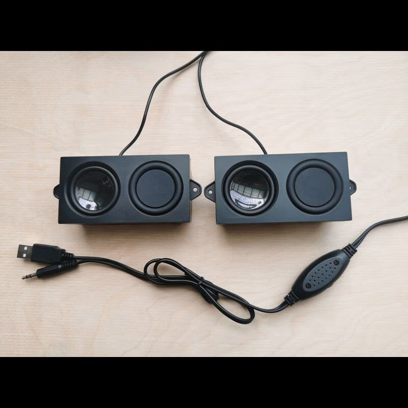 烁宇通(SOYTO)粘贴式电脑音箱挂显示器大音量低音炮USB音响桌面一体线迷小音箱 粘贴式双喇叭双震膜
