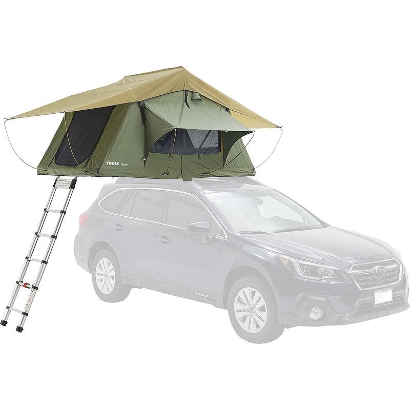 拓樂(lè )（THULE）高品質(zhì)四季露營(yíng)車(chē)頂帳篷內置泡沫床墊舒適便攜 Olive Green ONE SIZE