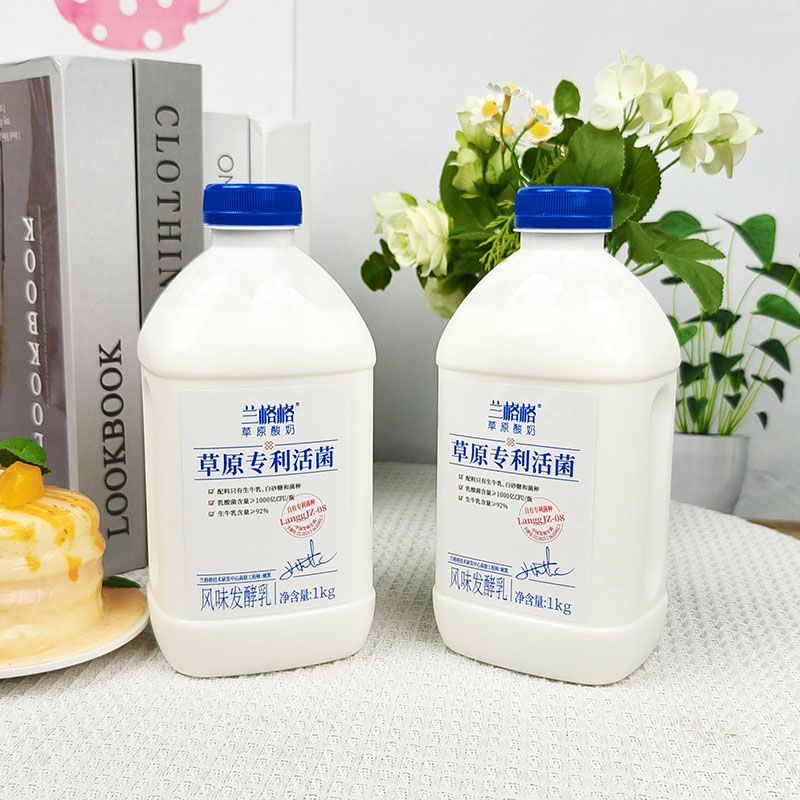 兰格格草原专利活菌无添加防腐剂酸牛奶浓稠高蛋白益生菌低温发酵 原味 原味2瓶