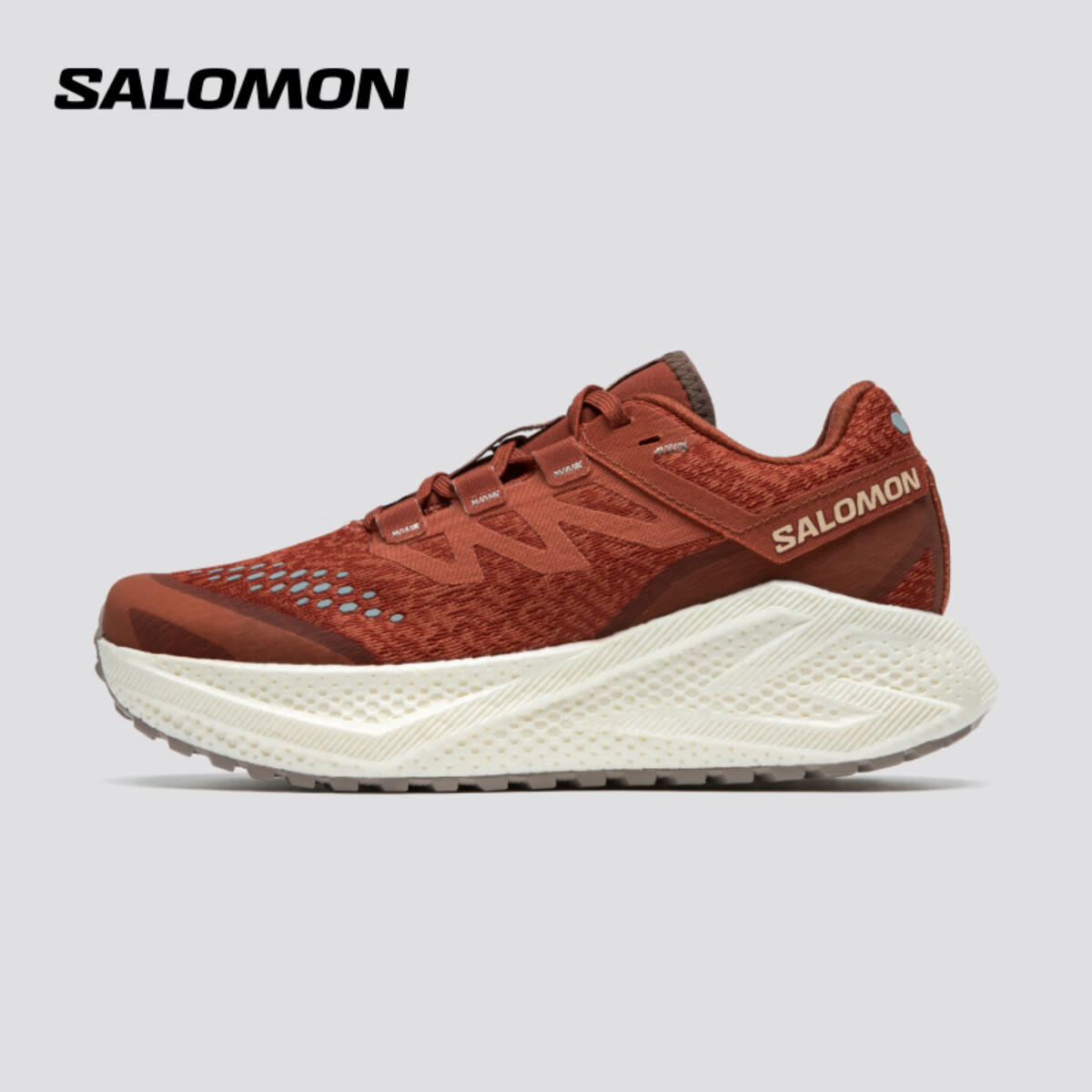 萨洛蒙（Salomon）女款 户外运动轻量舒缓减震包裹舒适跑步鞋 AERO GLIDE 3 GRVL 焦赭红 478127 38.5 (UK5.5丨 38 2/ 3)