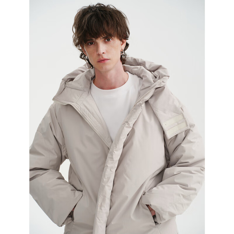 MIDASHAND2025新款港风羽绒服男短款连帽ins90白鸭绒加厚宽松保暖外套情侣 黑色 L (身高175-180cm)