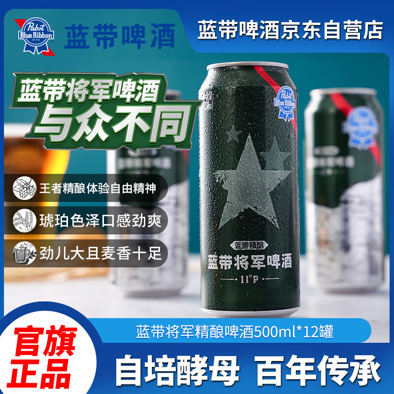 蓝带将军精酿啤酒11度淡色艾尔 美式IPA琥珀色酒液500ml*12罐 整箱装