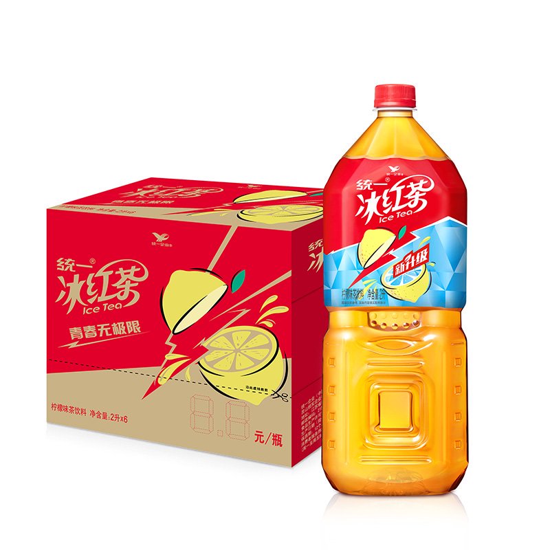 统一 冰红茶【新说唱同款】 2L*6瓶 整箱装 新旧包装交替发货