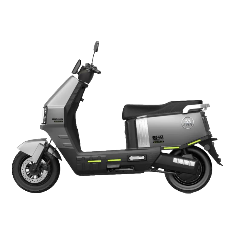 爱玛电动车引擎MAX A5电瓶车踏板车成人72V小型家用代步车摩托车 极地灰