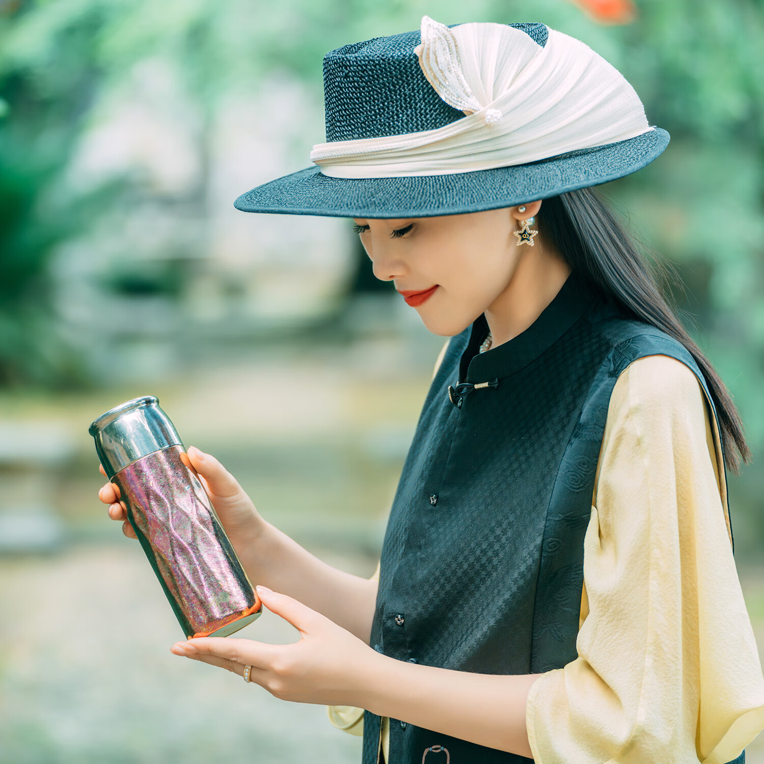 禾器钛杯纯钛保温杯保冷高档闷茶杯茶水分离养生泡茶商务办公礼品钛杯定制 珊瑚红390ml