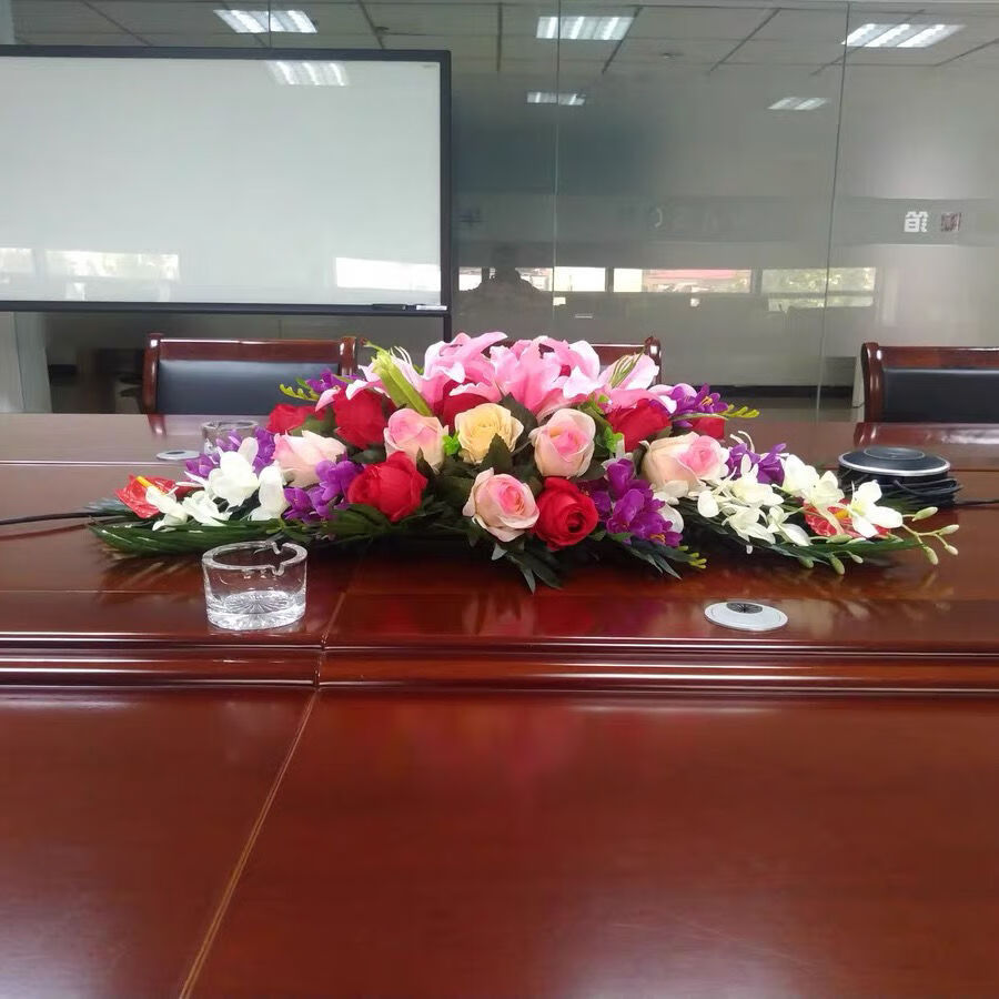 宛凝仿真花会议桌花酒店商务办公室摆设装饰花摆花塑料假花演讲前台花