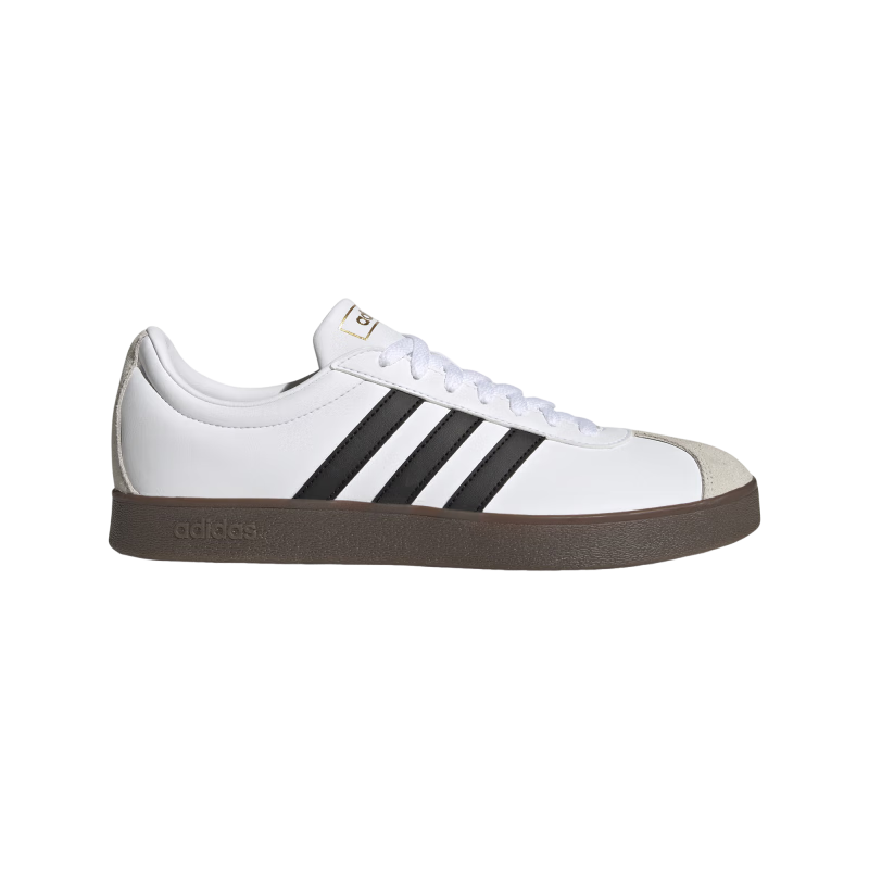 adidas「T头鞋」VL COURT复古休闲板板鞋德训鞋男女阿迪达斯轻运动   白色/黑色/灰色   36.5