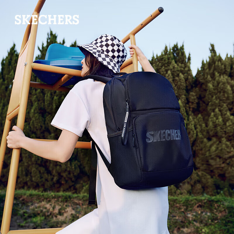 斯凯奇（Skechers）新年礼物大容量双肩包书包电脑包男女款休闲背包L320U196