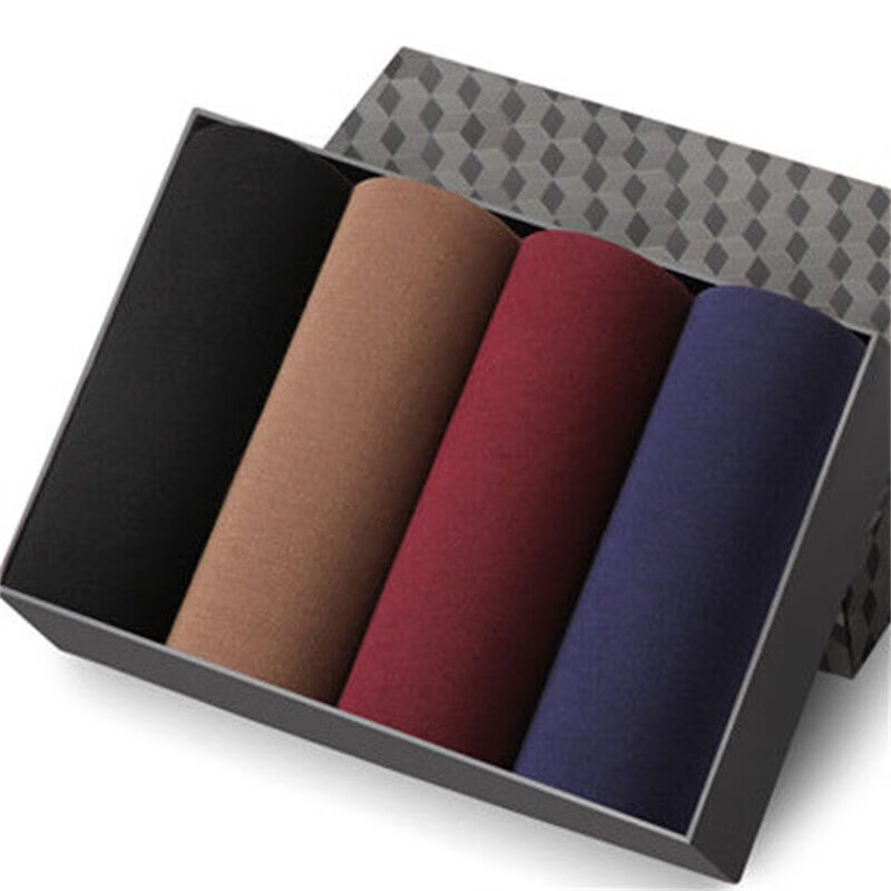 【精选】4条装男士内裤男四角裤舒适透气男士裤头中腰男 【随机发】 2条 4XL 150-170斤