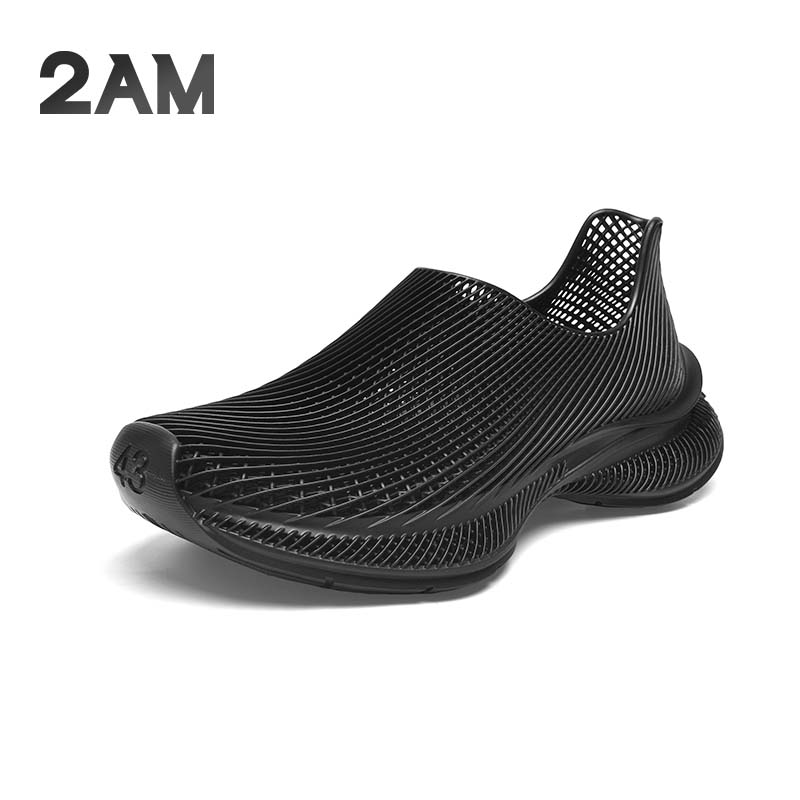 2AM· EVOLVE 4D一体成型休闲鞋透气运动健步鞋春夏款3D打印鞋 石墨黑 39
