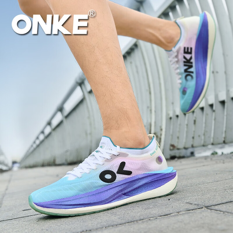 ONKE新款运动鞋女鞋春季透气轻便网面防滑减震健身休闲运动跑步鞋男 紫霄 男女款 41