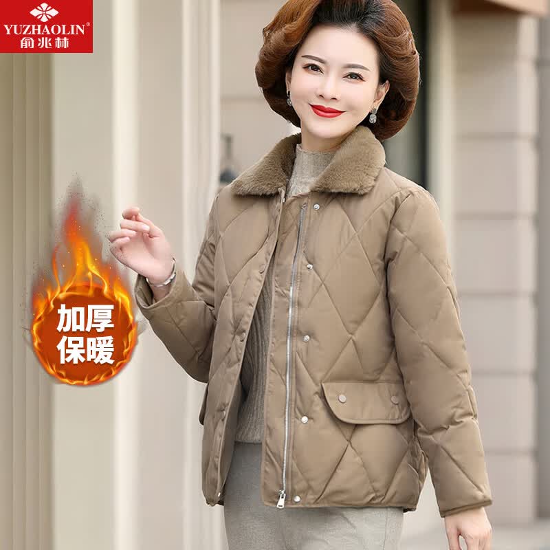 俞兆林妈妈装秋冬棉服中老年女装轻薄棉袄外套老年人衣服棉衣 Y237M1218怎么样,好用不?