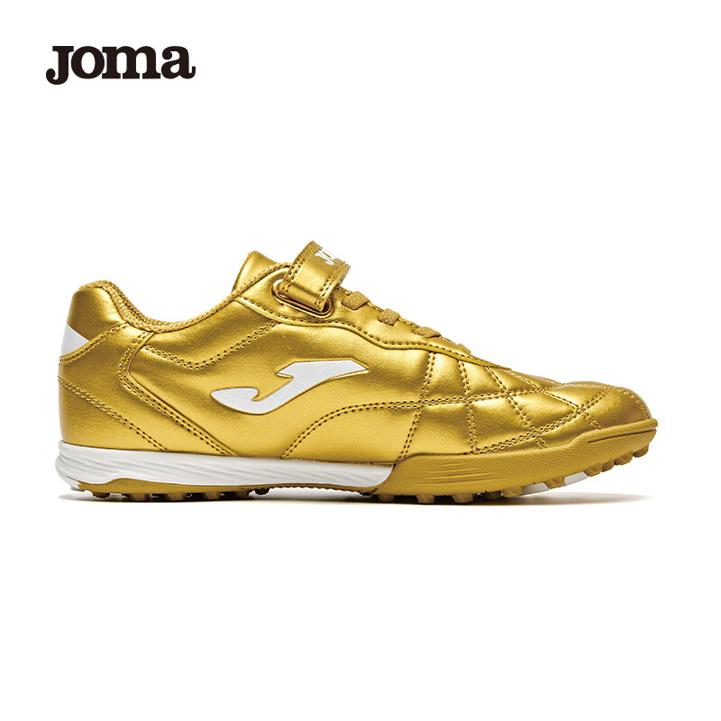 JOMA2025新款魔术贴儿童足球鞋TF碎钉青少年小学生专业比赛训练运动鞋 赤金 34 (210mm)