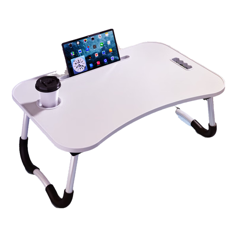 NVV床上電腦桌 床上書桌懶人可折疊小桌子筆記本電腦支架學(xué)生學(xué)習(xí)閱讀宿舍小桌板飄窗小飯桌 一體注塑升級(jí)款NP-18Z