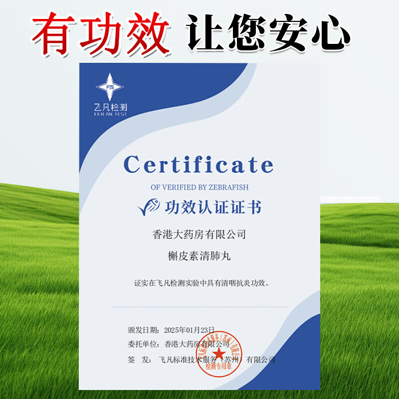 香港大药房清肺丸罗汉果槲皮素清肺化痰止I咳润肺咳嗽干咳养阴化痰丸 23瓶装【超值常备】买10送13