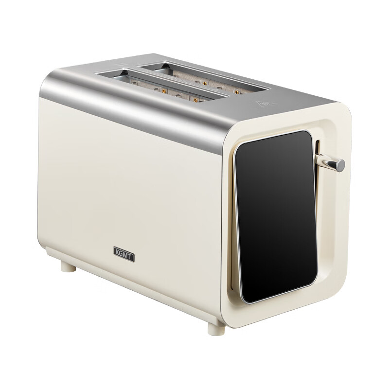 KGMT英国品牌 烤面包片机早餐机6.5寸全息屏触控家用吐司机全自动加热馒头机多功能多士炉面包机 全息触控多士炉