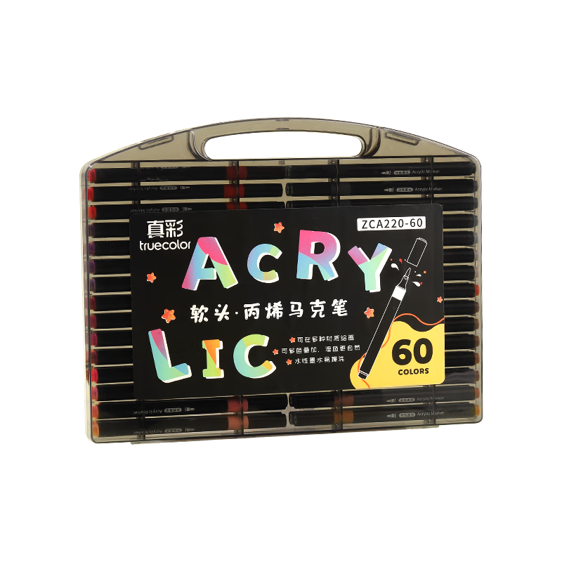 ��ʣ�TRUECOLOR��60ɫ��ͷ��ϩ���˱ʲ�͸ɫ�ɵ�ɫ��ͯˮ�ʱ���װСѧ������ר���׶�԰�޶���ˮϴ��ϡ����ZCA22025.43Ԫ