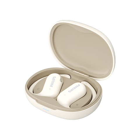 飞利浦（PHILIPS）新款蓝牙耳机挂耳式运动耳机无线蓝牙耳机超长续航开放式降噪骨传导概念耳机新年礼物TAT2739白