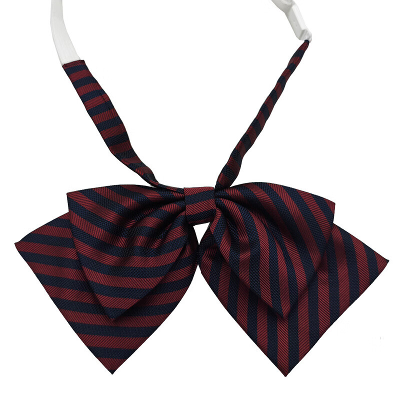 【精选】双层蝶形加大JK领结领花学士服百搭通用条纹蝴蝶结女 S2C-01