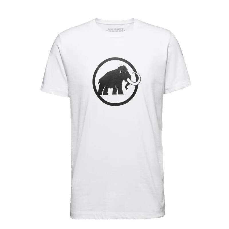 【9成新】猛犸象（MAMMUT）男款户外经典logo短袖T恤衫1017 05891 白色  S  