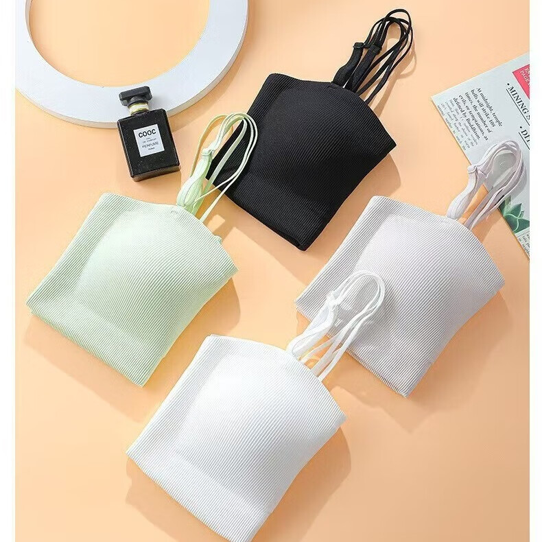 尚仪美吊带背心女带胸垫可外穿遮肚子夏季白色美背内搭内衣吊带一体胸罩 月光白 2XL （140-155斤）