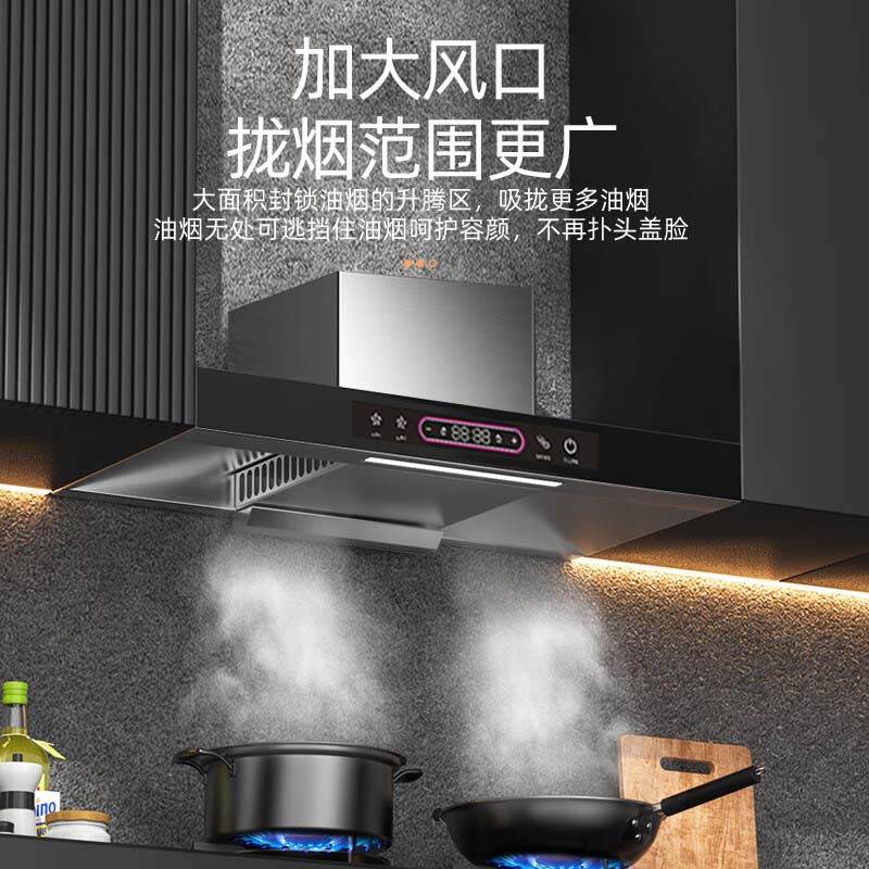 TOYODENKI【国家补贴x以旧换新】日本東洋有限公司家用厨房顶吸超薄油烟机700mm小尺寸油烟机矮款油烟机 【600mm变频黑武士】9档直流变频-自动清洗