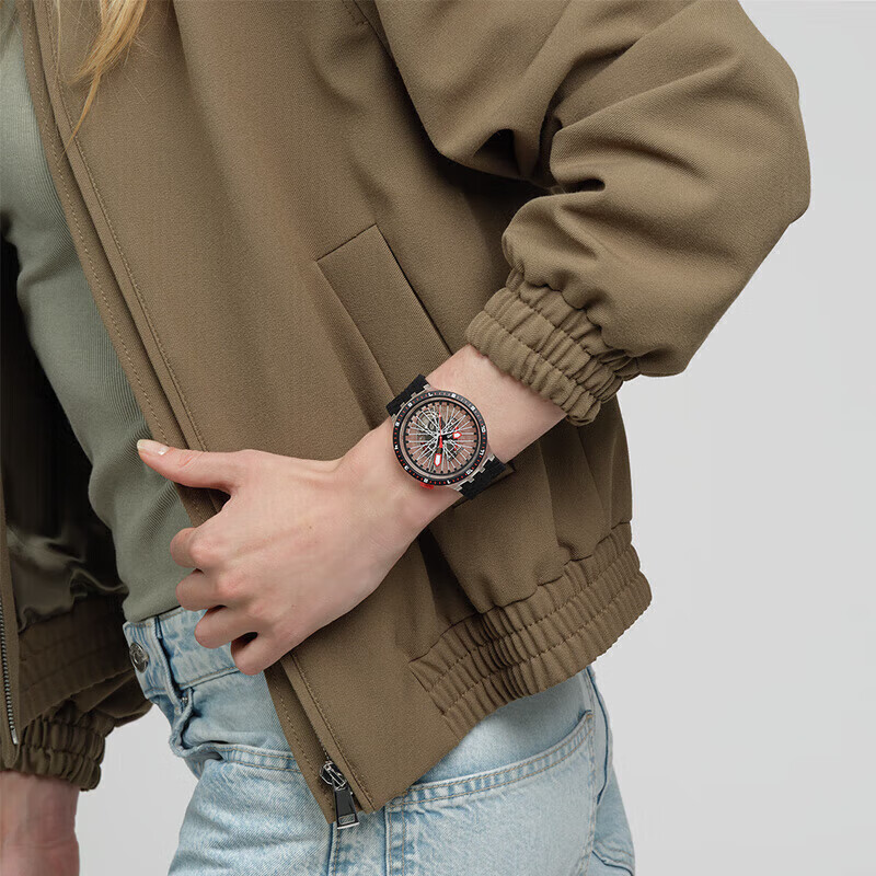 斯沃琪（Swatch）瑞士手表ATHLETES CAPSULE 生日礼物送女友石英表 PILGRIM-骑行人生 SB05K103