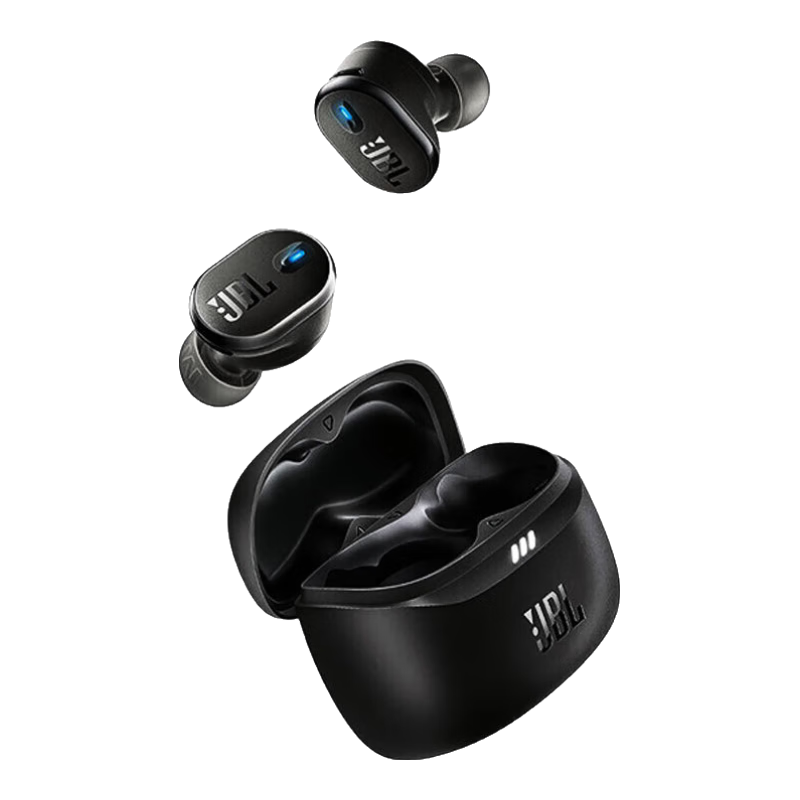 JBL TUNE BUDS 2 琉璃豆二代磨砂版真无线蓝牙耳机 主动降噪 音乐运动耳机适配苹果华为小米耳机 TUNE BUDS2黑色磨砂版