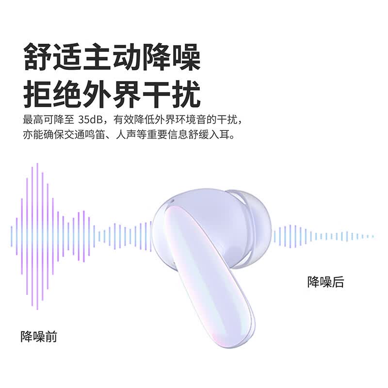 JSOULMate Air Ai眷蜀智能翻译会议记录半入耳真无线蓝牙耳机主动降噪超长续航游戏运动音乐低延迟 海蓝色【科大讯飞AI+主动降噪+防水+30H续航】