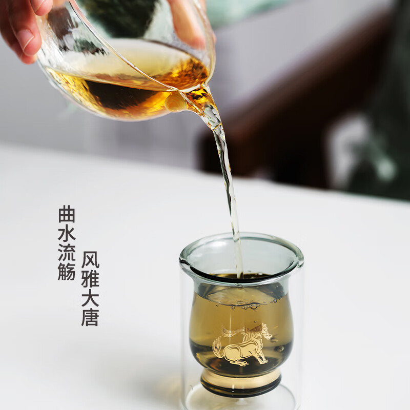 礼司府X陕西历史博物馆 得宝主人杯功夫茶杯套装礼盒装