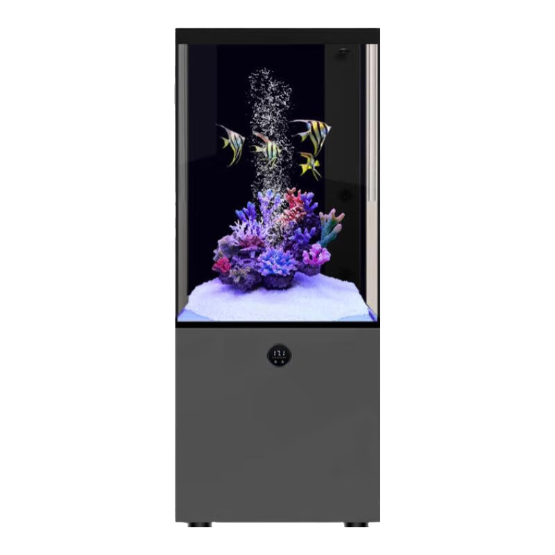 漢霸2025新款魚(yú)缸客廳家用底濾小型超白玻璃造景水族箱智能落地 冰川白【底濾*到手就養魚(yú)】 40x40x125cm