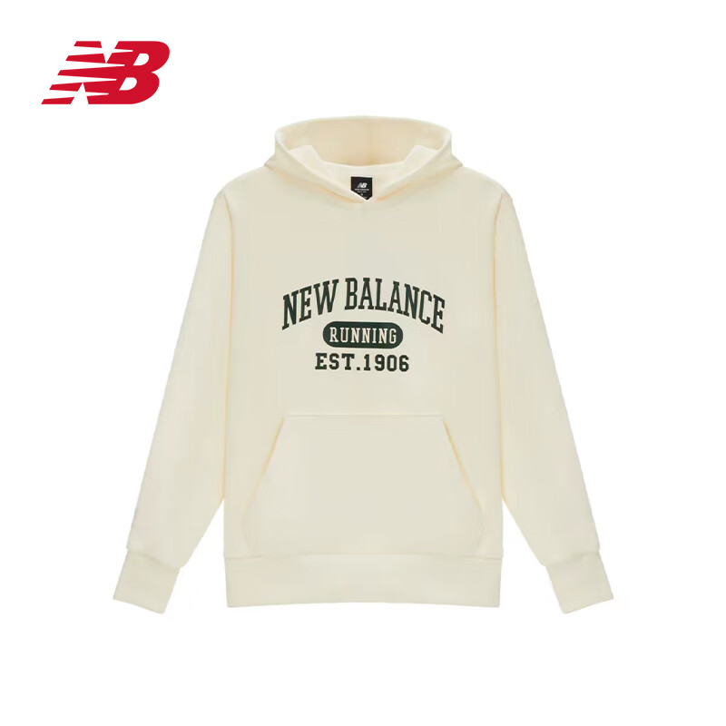 NEW BALANCE NB 男款女款休闲卫衣运动套头连帽针织上衣AMT31313 AMT31313-CIC (宽松) L 身高175cm