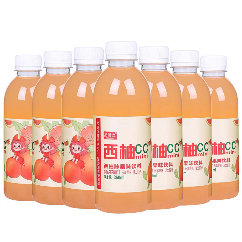 尚果力果味饮料柠檬味夏季饮品酸甜果蔬汁 尚果力西柚cc 360mL*12瓶