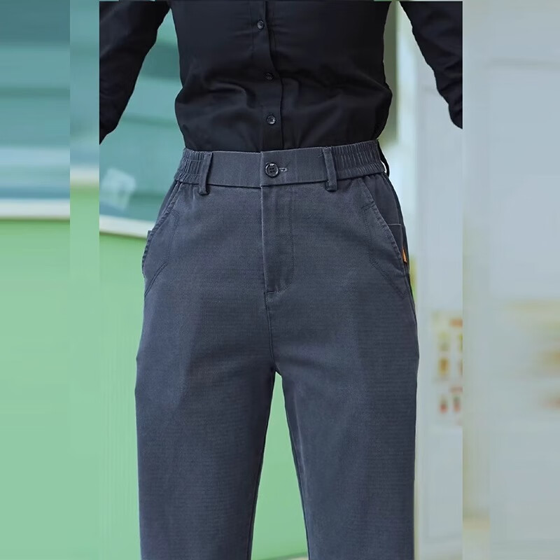 啄木鸟休闲裤男2026夏季薄款天丝阔腿宽松直筒裤子男透气百搭潮流裤子男 灰色 32 建议120-150斤