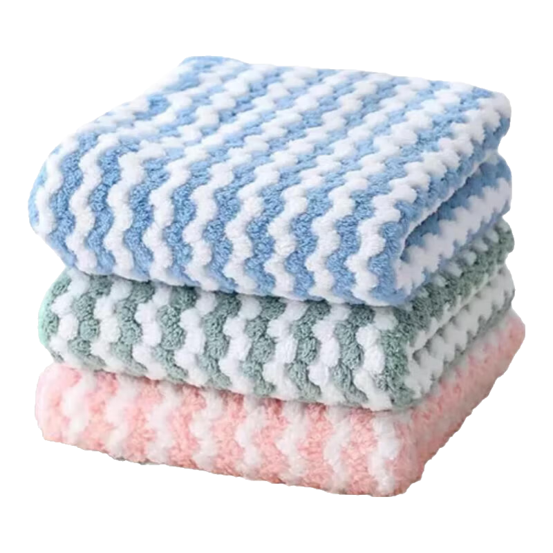 【超吸水百洁布】宠物毛巾鱼缸抹布条纹猫砂猫咪用品家庭清洁 百洁布【2条装】颜色随机